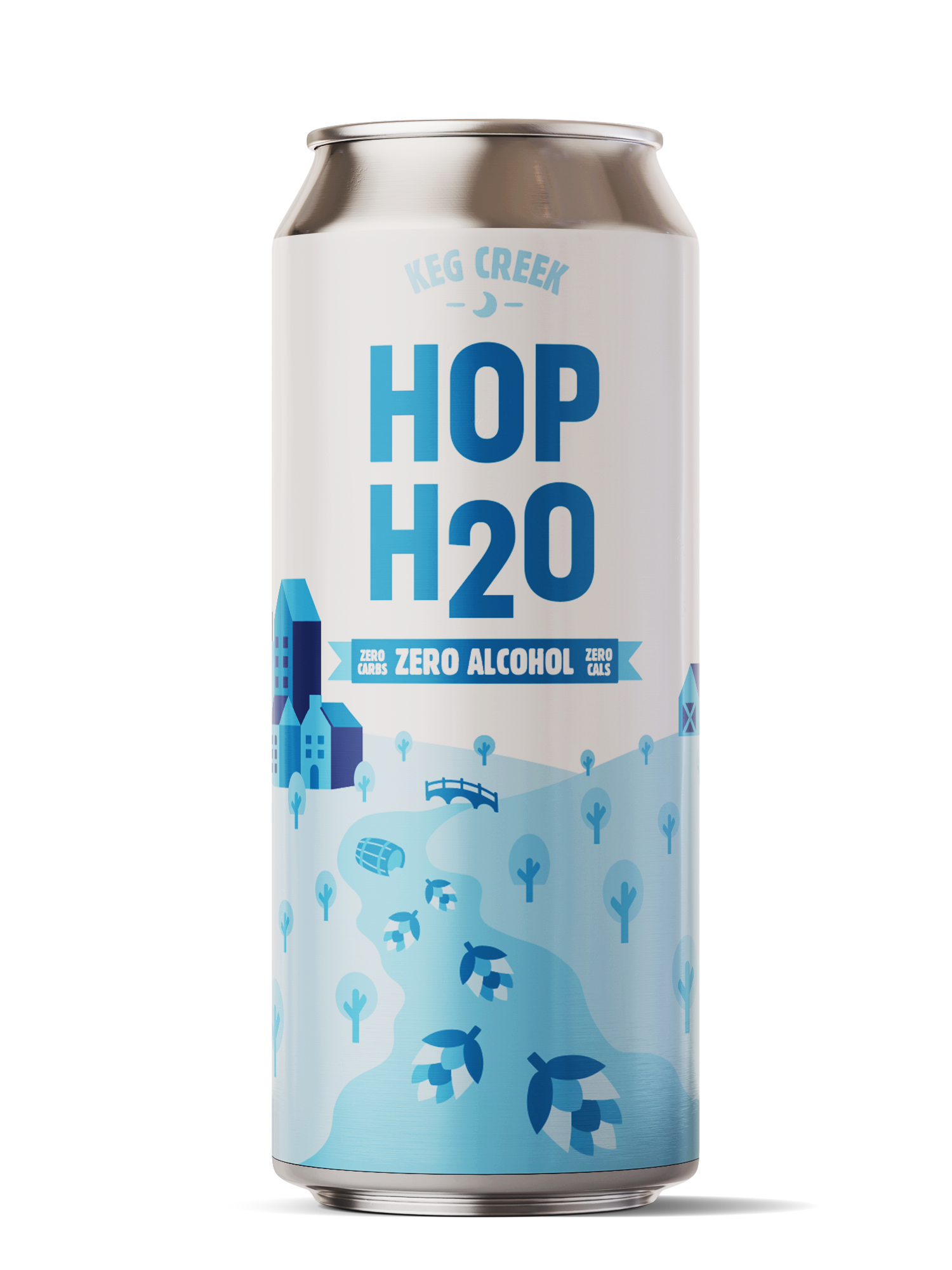 Non alcohol hop water can